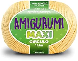 Amigurumi Maxi Yarn by Circulo – 100% Mercerized Brazilian Virgin Cotton (Pack of 1 Ball) – 4.76 oz, 124.6 yds – Worsted (1317)