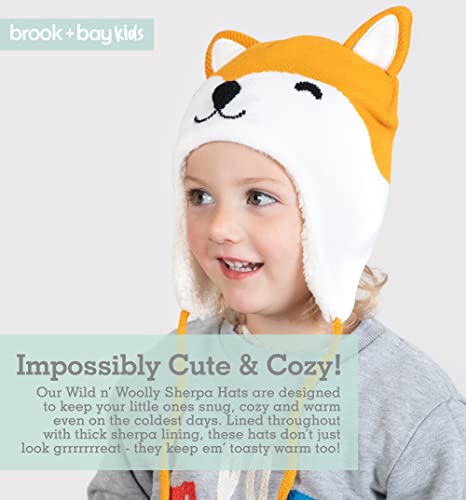 Baby Animal Sherpa Lined Hats For Winter - Toddler Animal Ear Hat, Baby Hat Animal Ears, Winter Fox Hat For Kids, Baby Girl & Boy #TOP1
