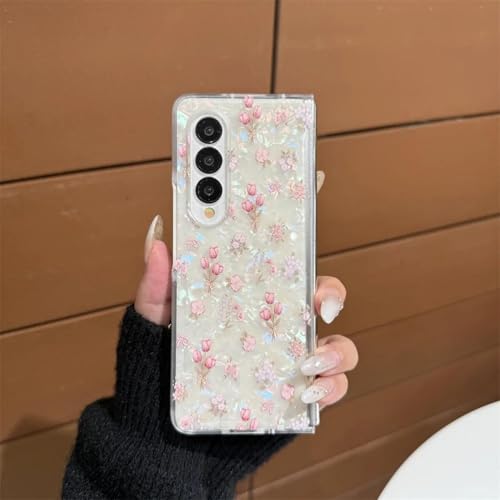 Coque Antichoc Samsung Z Fold 4 Rose : Le Style Floral Idéal en Soirée et au Bureau