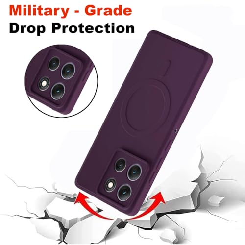 Image of Back Cover | MagFit Ring Design (Non-Magnetic) | Shockproof Protection | Anti-Slip Grip | Raised Camera Edges | Slim Protective Case for Motorola Moto G86 5G / G86 Power 5G (Purple)