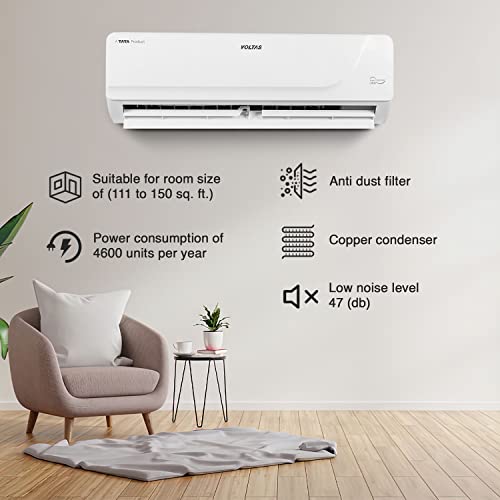 Voltas 1.4 Ton 3 Star Adjustable Inverter Split AC(Copper, 173V Vectra Platina, 2023 Model, Adjustable Cooling, White) - Image 3