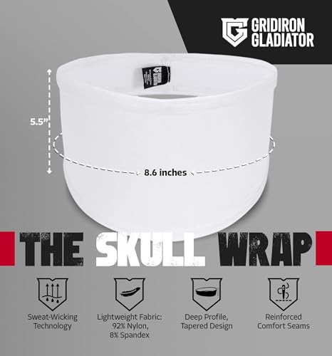 Image of Gridiron Gladiator Football Bandana - Skull Headwrap, Sports Head Wrap for Men's Workout