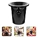 Cabilock Black Plastic Wine Spit Bucket 8.3 Inch Round Double-Handle Wine Dump Ice Bucket for Tasting Bar and Party Use
