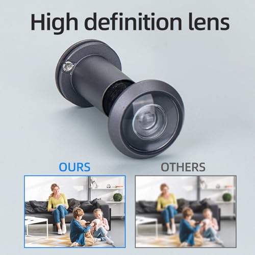 Türspion,Spion,Türspione,Türspion Mit Sichtschutz200° Weitwinkel Optische Glaslinsen Bohrloch,Mit 16 Mm Bohrer,Messing Spion Mit Bohrer Einstellbare Länge Türspion Aus Messing Für 35-60mm Dicke Türen