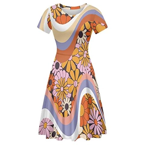 POLERO Women Elegant Midi Dress with Patterns Cover