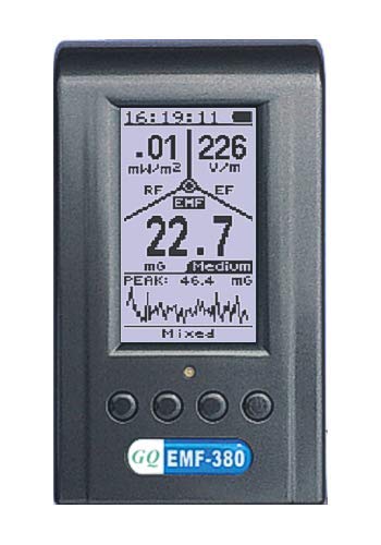 GQ EMF-380 V2 HF-EMF EF-ELF-Strahlungsdetektor Digitales elektromagnetisches Strahlungsmessgerät HF-Spektrumanalysator 3-in-1