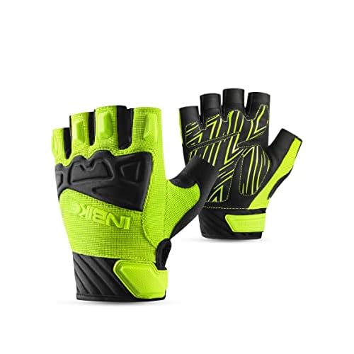 INBIKE Fingerless Cycling Gloves for Men MTB Breathable Non-slip Half Finger Mountain Bike Gloves Padded for Mens Womens