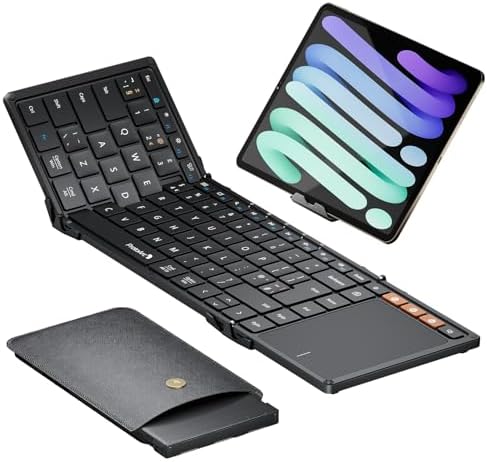 ProtoArc XK01 TP Foldable Bluetooth Keyboard with Touchpad, Full ...