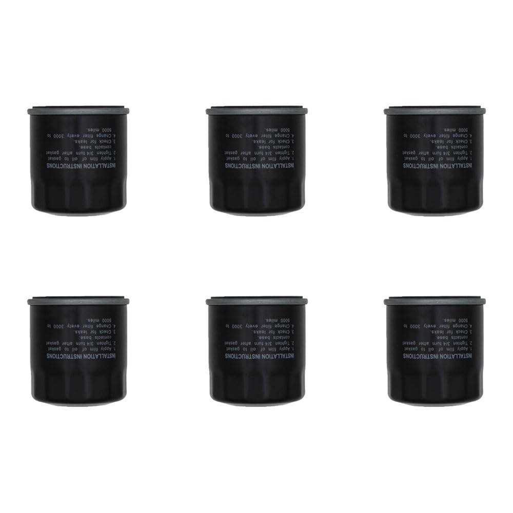 Set of 6 New Lube Filters Fits Universal, Universal Products 070185, 070185D, 075185GS, 120-634, 70185GS, 75185, AM107423 Models Interchangeable with 070185, 070185, 120634, 120634, 49065-2078,