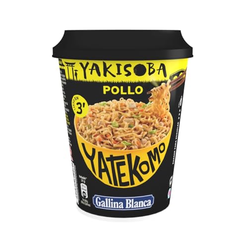 YATEKOMO - Fideos orientales de pollo Yakisoba en vaso (93 g, 6 unidades)