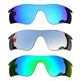 SOODASE Para Oakley Radarlock Path Gafas de sol Azul/Plata/Verde Lentes de repuesto polarizadas