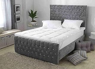 Aspire Decor Mattress Topper HOTEL QUALITY(Microlite) MICRO FIBER MATTRESS TOPPER THICK 5 CM ,ANTI ALLERGENIC (Single),White
