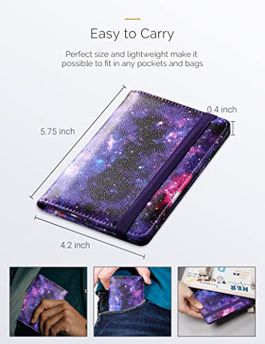Mymazn Rfid Passport Holder Women Passport And Vaccine Card Wallet Combo Passport Case With Rfid Blocking Passport Cover With Clear Pocket Passport Wallet For Vaccination Card Holder (Starry) #TOP3
