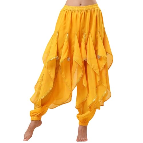 Pantaloni harem da donna perfetti per costume di danza del ventre, Halloween, feste a tema, feste in maschera, feste di ballo, danza del ventre, lezioni di danza, spettacoli di danza, ecc.