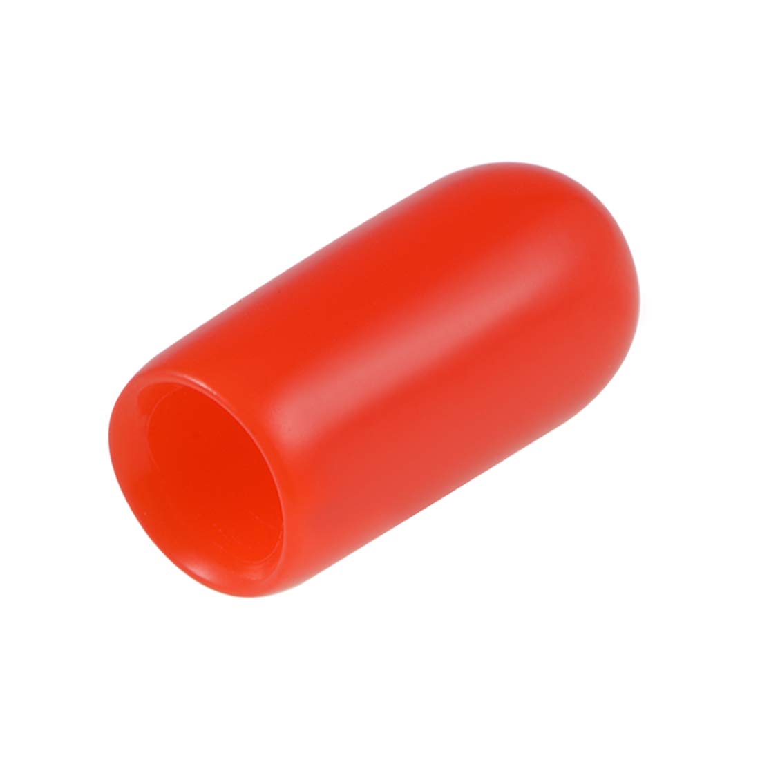Tapones de goma uxcell de 5 mm para roscas y tubos, cubiertas de vinilo rojo, 200 uds