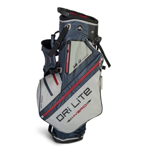 Big Max Dri Lite Hybrid Tour Stand Bag - Water-Repellent, Ultra-Lightweight & Push Cart-Compatible Golf Bag (Silver) #TOP3