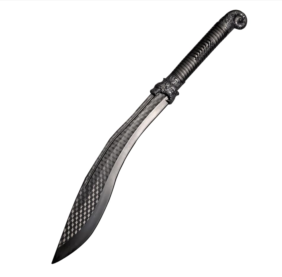 Nepal Plastic Sword?70cm/27.5inch High Elasticity Plastic Sword Martial Arts Polypropylene Training Katana (Black-2)