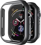 Capa Bumper Vidro Temperado compatível com relogio Apple Watch Series 7 41MM e 45MM (45MM, Preto)