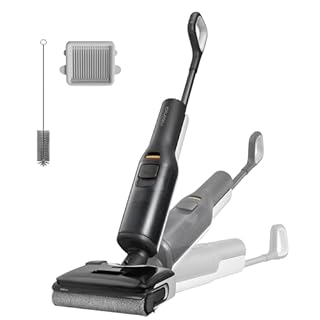 roborock F25 aspirateur Laveur 20 000 Pa, Tout-en-Un avec séchage Rapide à 90 °C, Auto-Nettoyage à l'eau Chaude, serpillière Anti-enchevêtrement, inclinable à 180° pour sols durs. (F25)