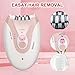 DASIAUTOEM Epilierer Damen, Haarentferner Frauen, USB Elektrischer Epilierer, Damenrasierer Haarentfernung für Bein, Körper, Achselhöhle, Bikini, Gesicht, Epilierer Damen mit LED Licht