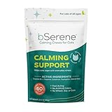 bSerene Calming Chews for Cats, Made with Real Salmon, Great Supplement for Everyday Stress, Travel Anxiety–Grooming–Separation, 60 ct, Made in USA