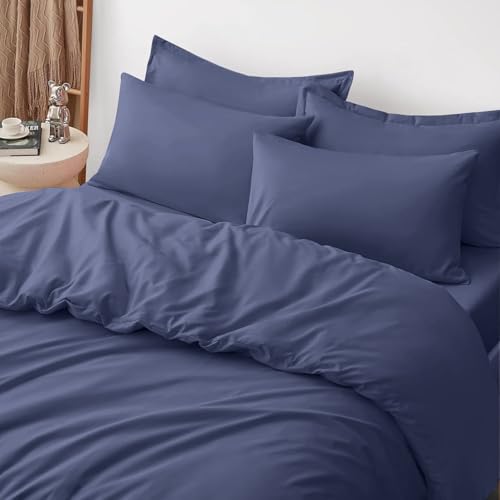 Parure de lit double douce pour des nuits cocooning en bleu délavé