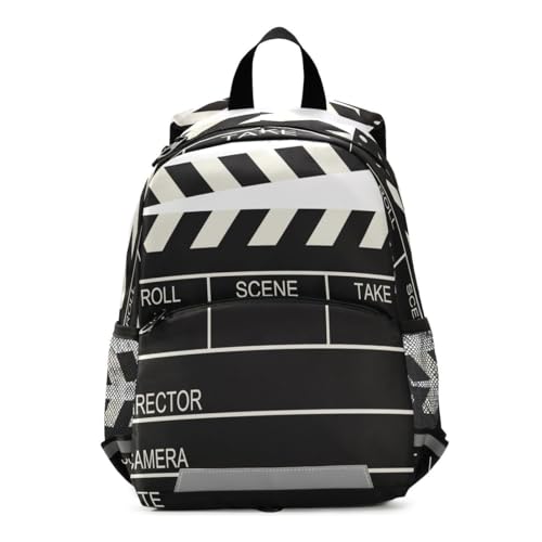 Mnsruu Blank Old Cinema Clapboard - Mochila para niños pequeños, bolsa de primaria y preescolar para niñas y niños, Multicolor, L