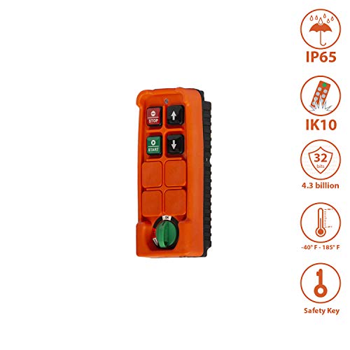 Prowinch 1/2 ton Electric Wire Rope Hoist 1100 lb Load Capacity Crane with Wireless Remote Control System Overhead Garage Ceiling Winch 120V Plug and Play 2 Remote Controls, Sling and Pulley included.