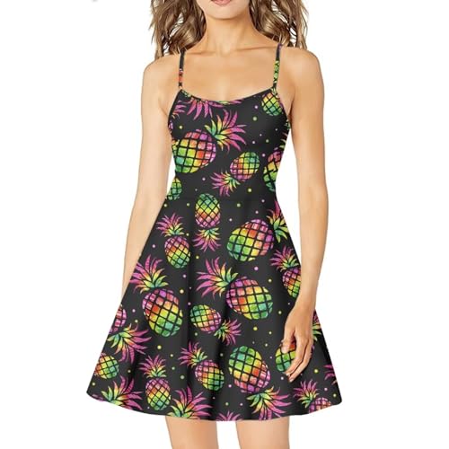 Image of Biyejit Women Casual Loose Dress Strap Long Summer Beach Swing Dress