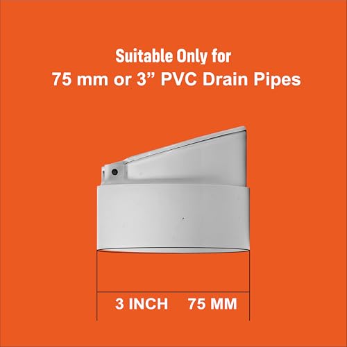 Image of LUXART 3 Inch PVC Sewer Drain Non Return Flap Valve, Anti-Odor Trap, Insect & Cockroach Stopper, Water Backflow Preventer for Waste Pipe Drains