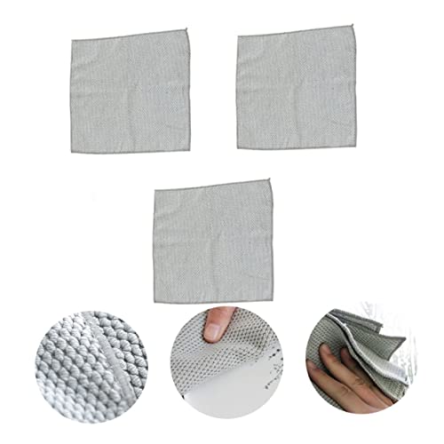 Cabilock 3 Pcs Dishcloth Glass Towel Dishcloth Glass Towels Microfiber Dish Cloth Cleaning Rags Wash Cloth Washing Microfiber Cloths Industrial Rags Cleaning Towels Dish Towels Grey Glass #TOP5