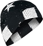 Zanheadgear® Helmet Liner/Beanie SportFlex® Series Black & White Flag