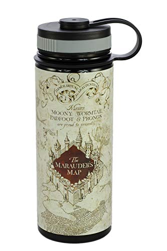 Seven20, Harry Potter Travel Mug - Stainless Steel Harry Potter Tumbler - Perfect Harry Potter Gifts for Women, Men and Muggles - 18 Ounce Water Bottle, Marauder's Map Design