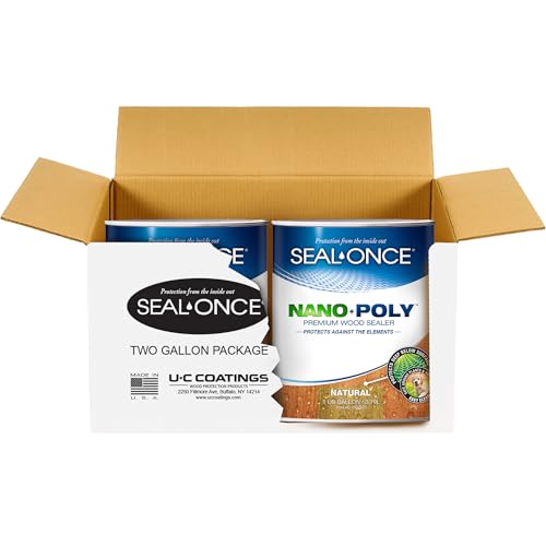 Image of SEAL-ONCE Nano+Poly Wood Sealer and Waterproofer, Natural, 2 Gallon