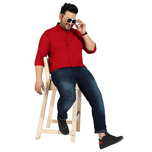 Image of CAHOOT Instafab Plus Men's Button Up Regular Fit Shirt for Casual Wear | Modern Clothing Shirt Crafted with Regular Sleeve, Comfort Fit & High-Performance for Everyday Wear