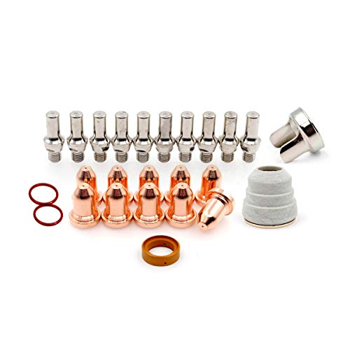 WeldingStop LC25 Plasma Cutting Torch Kit Suit Lincoln Tomahawk 375 Cutter (Electrode, Tip, Swirl Ring, Retaining Cup, O-Ring, Spacer) PK/25