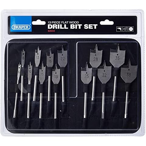 Draper 82634 13 Piece Flat Wood Bit Set Cover