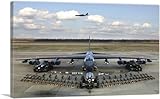 ARTCANVAS US Air Force B-52H Stratofortress Weapons Barksdale Base Canvas Art Print Stretched Framed Painting Picture Poster Giclee Wall Decor - 18" x 12" (1.50" Deep)