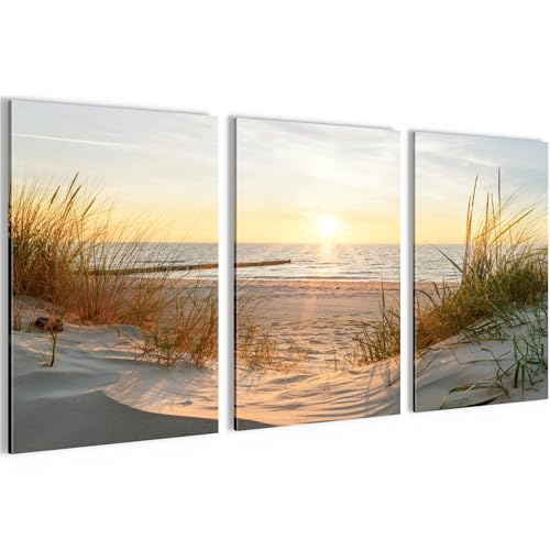 Novart Tableaux Decoration murale Plage Mer Boho Beige - PAS DE CADRE NÉCESSAIRE - Salon Chambre Couloir XXL - N034736a