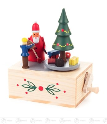 Caja de música de Papá Noel Rudolphs Schatzkiste de regalo