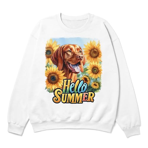 Dog Hello Summer Sunshine Sunflowers Spring retro vintage Adult Youth T-shirt Hoodie Sweatshirt