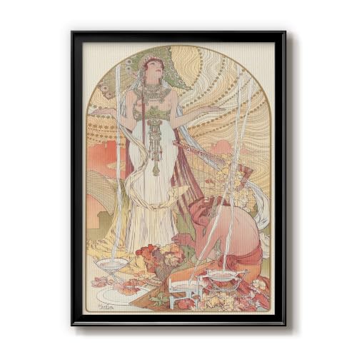 Alphonse Mucha | Incantation Salammbo | Black Framed Art Work | GAL101