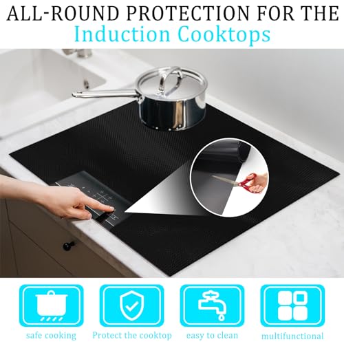 sotode 52x61cm Induktionskochfeld Schutzmatte Große Induction Cooker Silikonmatte Induktion Herdschutz Matte Induktion schutzmatte Wärmeisolierte Pad für Induktionsherd