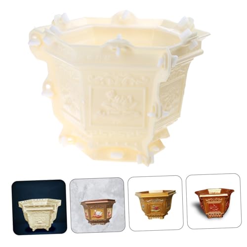 Moule pour pot de fleurs en béton ciment argile hexagonal