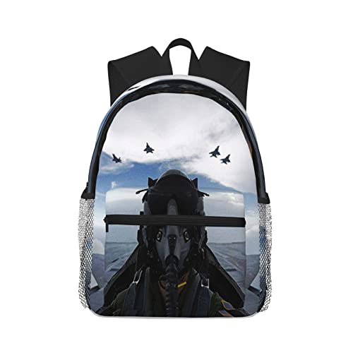 Sac d'école pilote de combat et sac à dos de voyage mixte pour enfants et ados