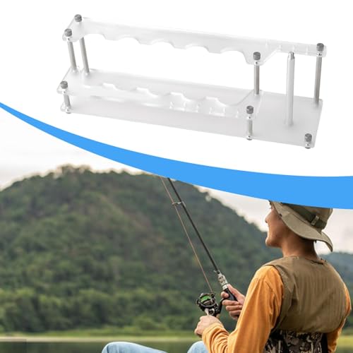 Support pour cannes à pêche compact - Range-cannes stable 5 cannes gain de place - 5