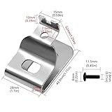 ZCZQC 6PCS 304 Stainless Steel Drill Clip Side Hooks Drill Wrench Driver Buckle Waist Buckle Belt Buckle with Screw Hooks Mounted on Belt Table Shelf Wall - Image 3