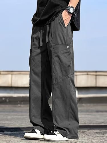 Image of Lymio Cargo for Men || Cotton Cargo Pant || Drawstring Waist Pant (Also Available in Plus Sizes) (145-148)