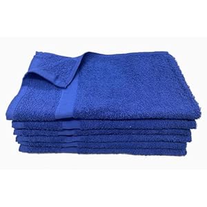 15X25 Hand Towels Salon Towels Gym Towels 100% Cotton for Salon, Spa, Golf, Gyms 24pack 36pack 60pack 120 Pack (Royal Blue, 12)