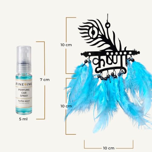 Image of Krishna Car Hanging Dream Catcher with Free 5 ml Car Perfume Spray